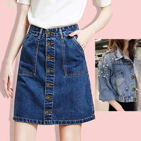 YouOKLight buttons for Jeans,17 mm no-sew nailess removable metal jeans buttons replacement repair combo thread rivets and screwdrivers,12 replace...